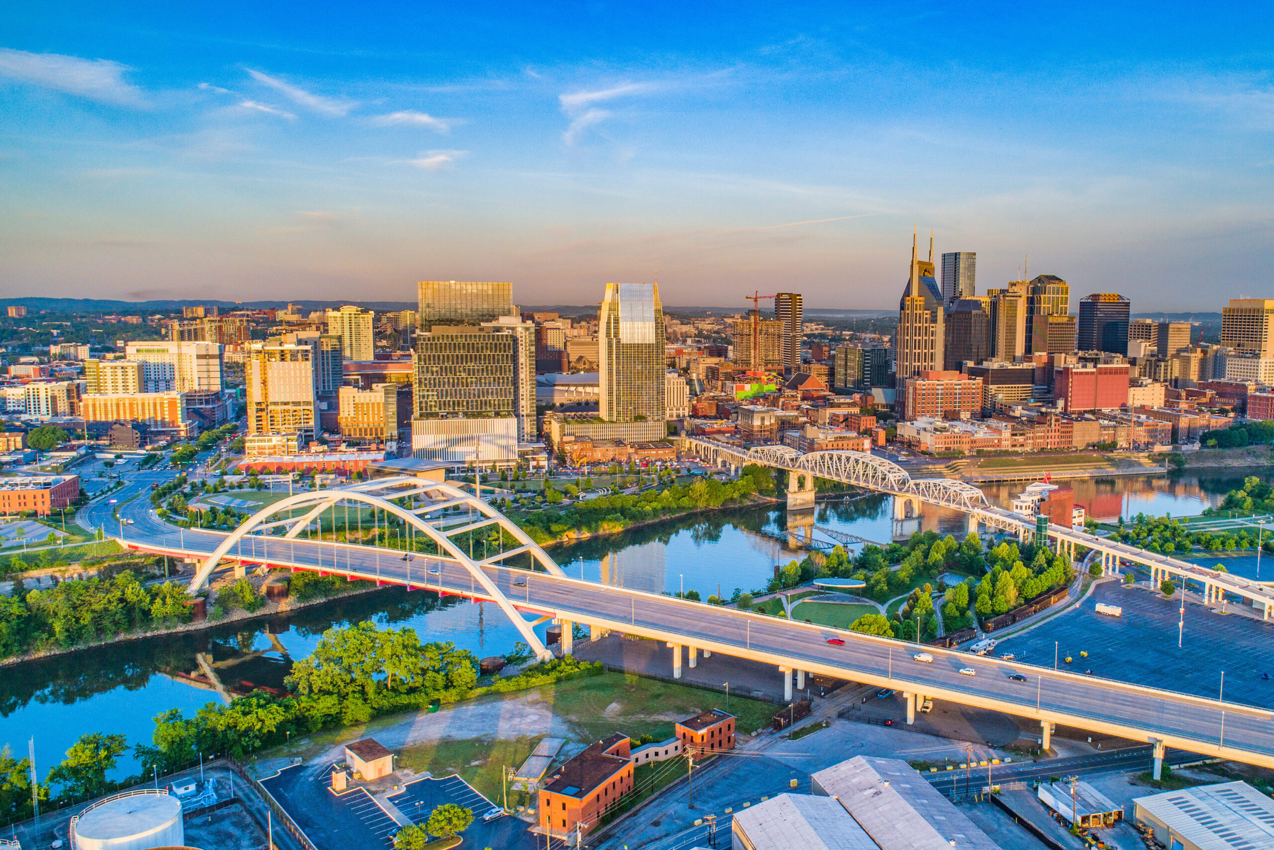 Aerial view of Nashville. Tennessee 