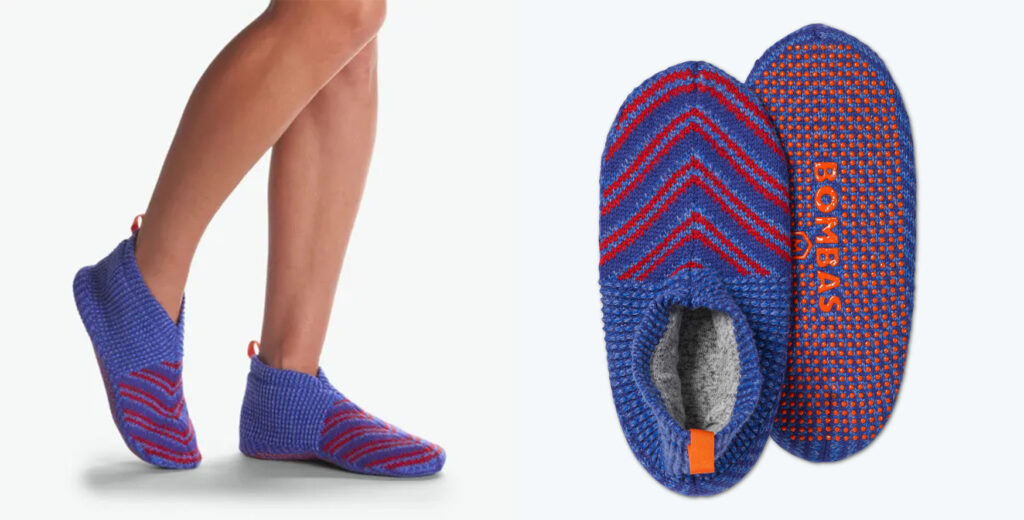 Bombas Gripper Slipper in red and blue